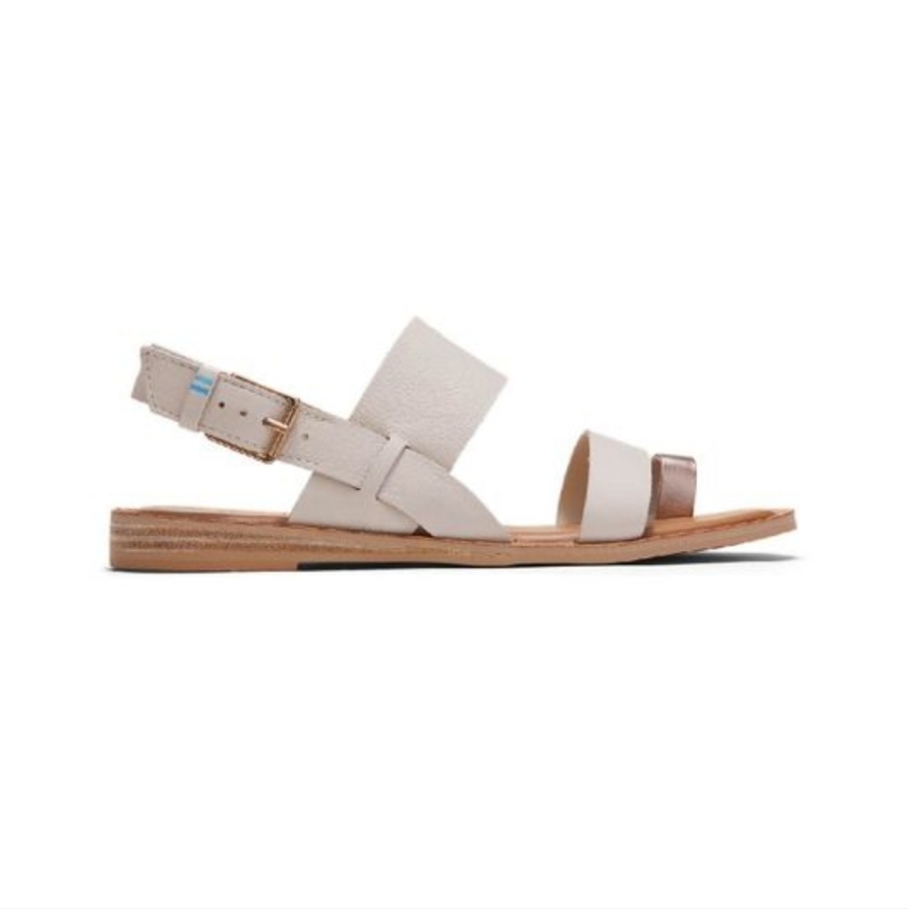 Toms Cream Rose Gold Sandals Comfortable Stylish Footwear